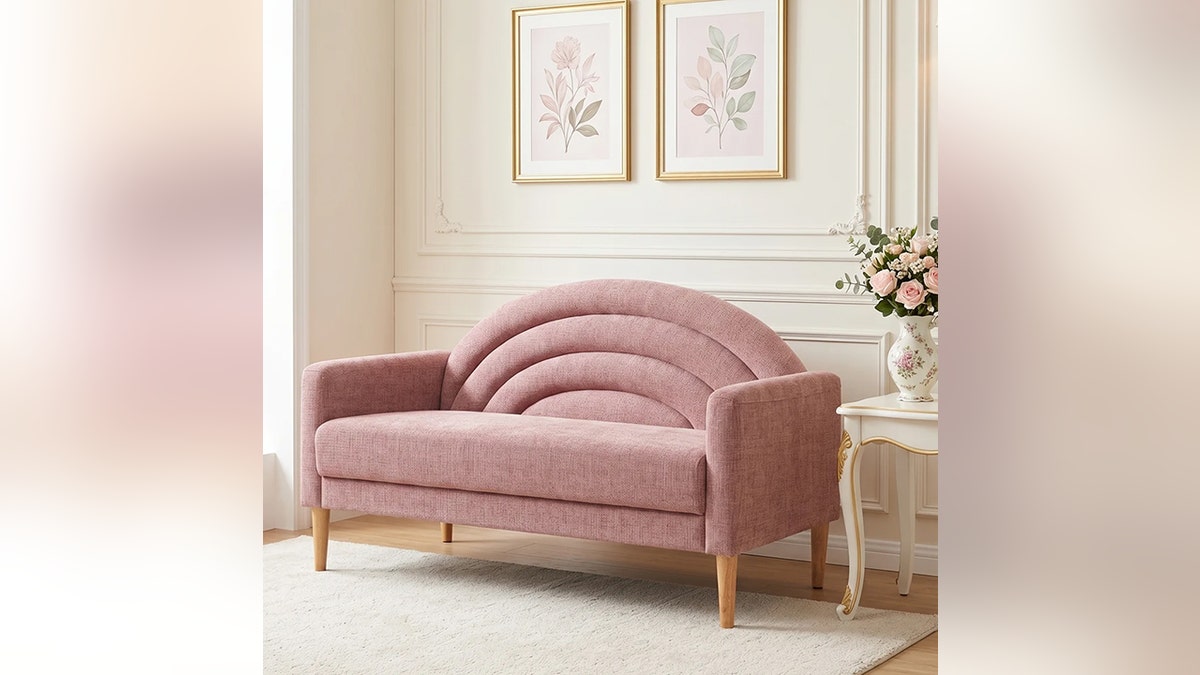 Try this fun loveseat for smaller spaces.