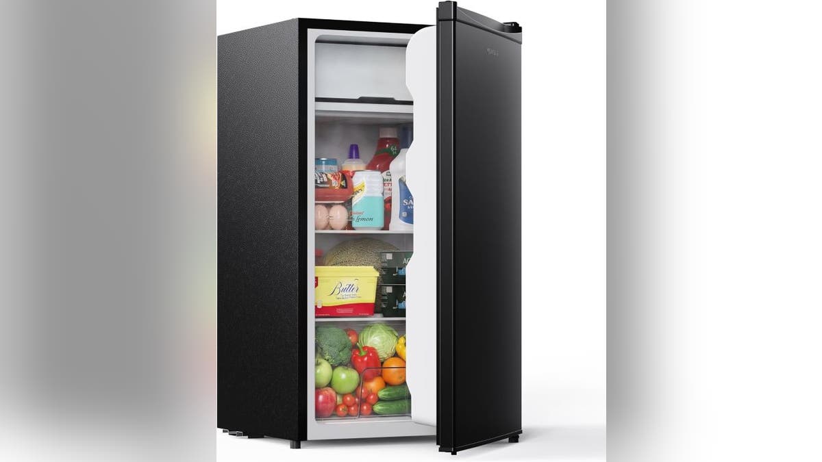 Always have drinks and snacks on hand with a mini fridge.