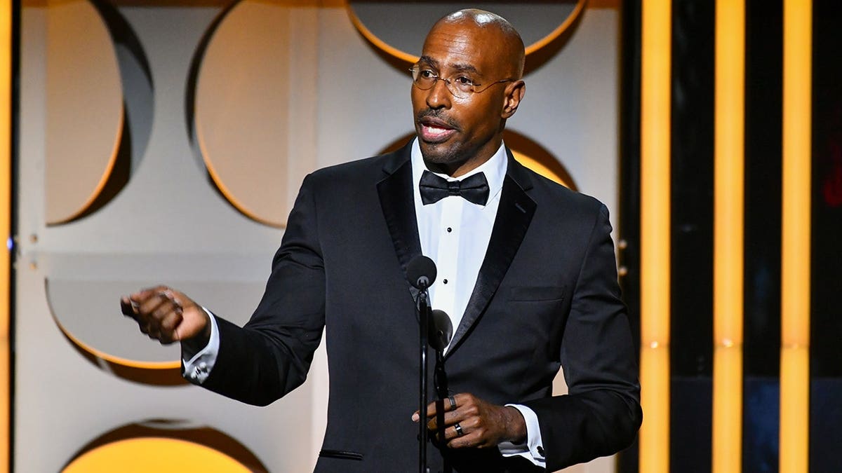 Van Jones stands at the 85th Annual Peabody Awards at the Beverly Wilshire in Beverly Hills, Calif.