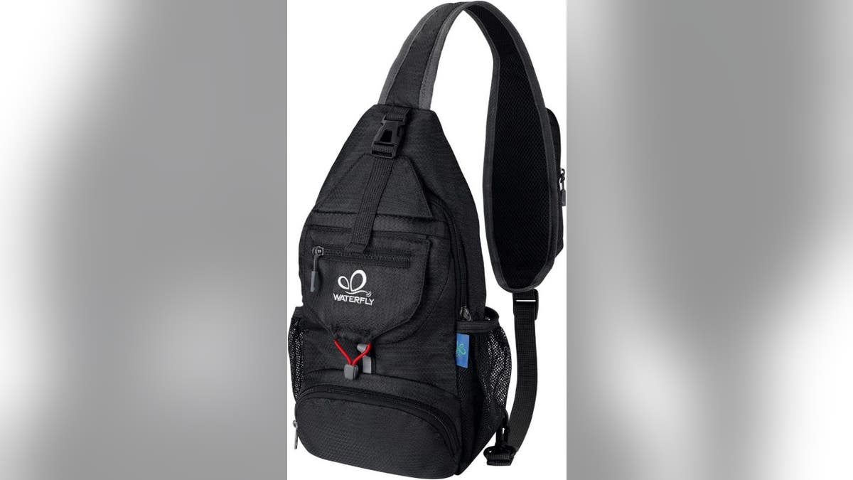 Pack everything you need into this small, water-resistant bag.
