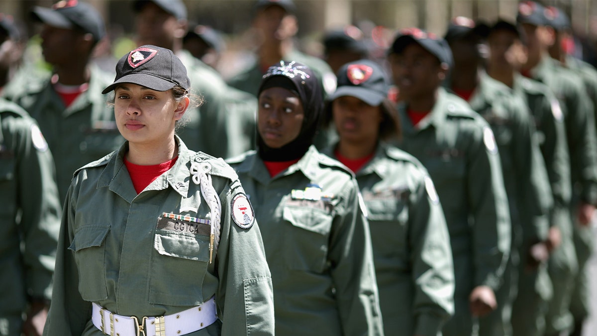 youth academy cadets in formation