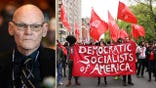 Carville and DSA flags