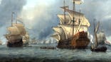 Depiction of 17th century ship in painting