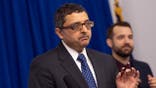 Dr. Nirav Shah speaking at podium