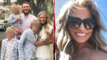 Split image of the Shiver family and Lindsay Shiver seen in a selfie photo