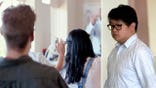 Former Massachusetts teacher Tymond Tran stands next to defense attorney Megan Stanley in Essex County Superior Court during his arraignment.
