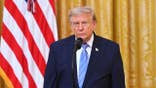 Donald Trump speaks in the East Room of the White House.