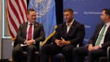 Mike Waltz and Tim Tebow discuss combating child exploitation at U.N.