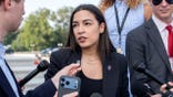 AOc talking to reporters