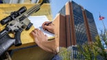 Semiautomatic AR-15 rifle and Philadelphia courthouse