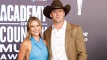 Cameron Rose Newell and Brock Bowers attend the 2026 ACM Awards at MGM Grand Garden Arena in Las Vegas.