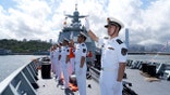 Chinese Navy ship in Hong Kong Administrative Region