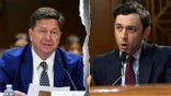 split image of Jay Clayton and Sen. Jon Ossoff