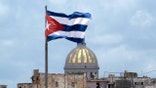 Cuba flag and capitol