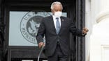 The late-Rep. David Scott, D-Ga., seen walking down the steps of the U.S. Capitol using a cane