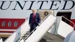 President Donald Trump disembarks new Air Force One