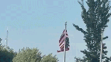 American flag displayed upside