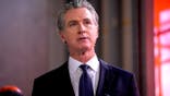 California Gov. Gavin Newsom speaks at Oakland press conference