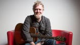 Glen Hansard poses backstage at the Auditorium Parco della Musica.
