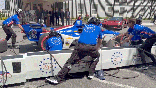 Pit stop with INDYCAR driver