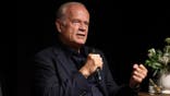 Kelsey Grammer speaks during a panel discussion at a screening event.