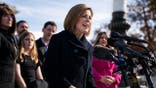 Kristen Waggoner speaks to members of the press in Washington, D.C.
