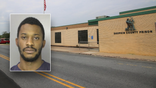 Mugshot of Imarr Finley over photo of Dauphin County Prison.