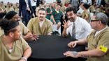 Mamdani with prisoners