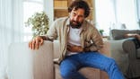 Man holding his stomach