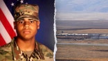 Army Sgt. Michael Emmanuel Swinton and the view of the air base where he was killed