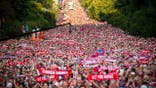 Norwegian fans in Oslo