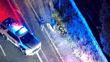 police chase suspect at night