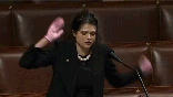 Rep Haley Stevens pink glove moment