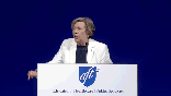 Randi Weingarten jumps up and down