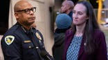 Seattle Police Chief Shon Barnes and Seattle Democrat Mayor Katie Wilson in a side by side photo