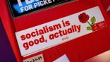 Message that reads, "socialism is good, actually"
