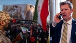 US Sen. Tim Sheehy and an armed member of the Iranian Revolutionary Guard Corps