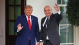 President Donald Trump greets President of Lebanon Joseph Aoun at the White House.