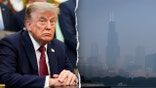 Split of Trump and wildfire smoke in Chicago
