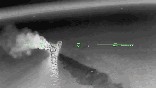 A gif of vessel burns in the Sea of Azov