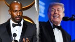 Van Jones and Donald Trump in side-by-side portraits.