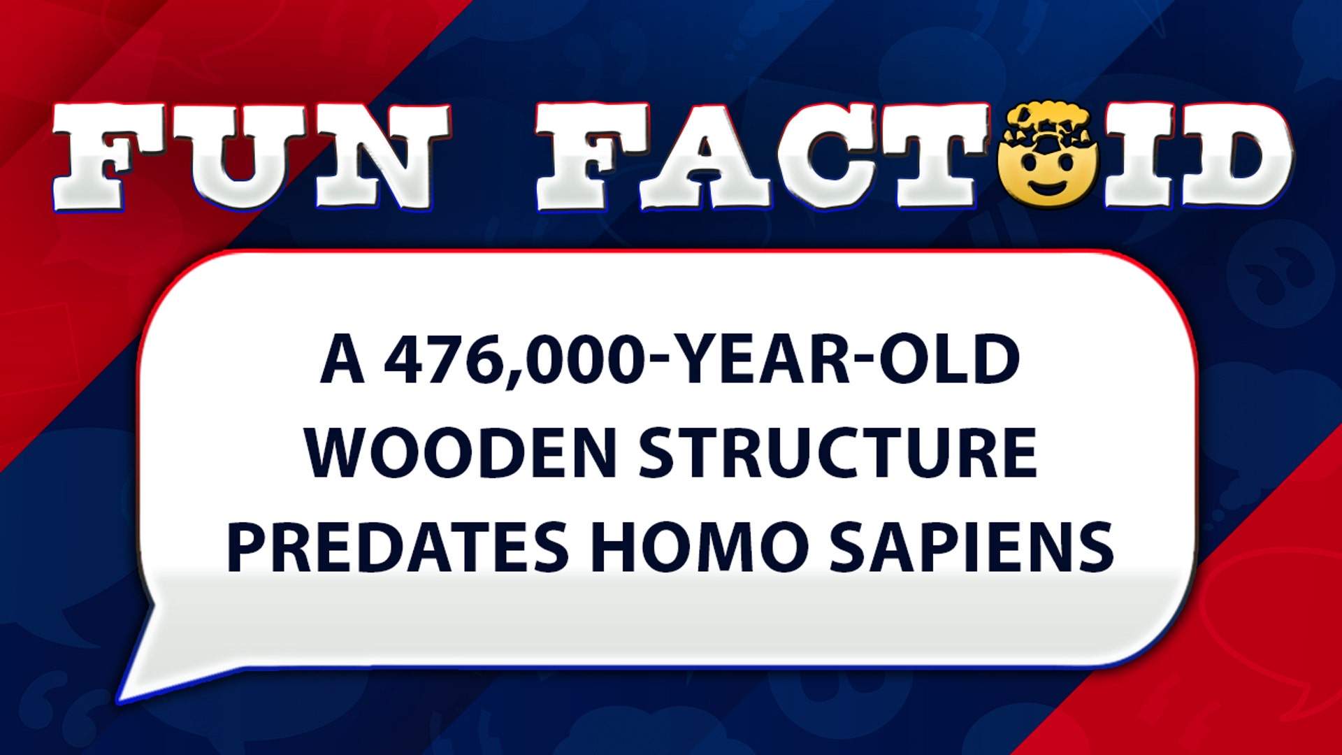 A 476,000-year-old wooden structure predates Homo sapiens
