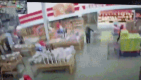 Two people were partially entrapped in debris after a partial roof collapse at a BJ's Wholesale Club on Route 35 in Ocean Township, New Jersey.