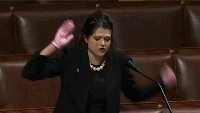 Rep. Haley Stevens’ latest viral campaign-trail moment is reviving memories of a 2020 House floor episode when she wore pink latex gloves during COVID remarks and was repeatedly ruled out of order.