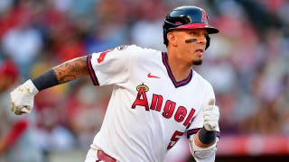 Angels third baseman brings basketball onto the diamond, turns slick double play with unconventional move