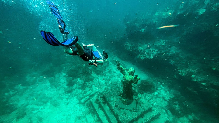 Divers scrub famed Christ of the Abyss statue during annual underwater cleanup - Fox News