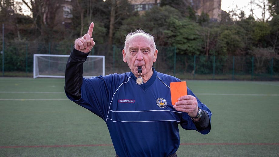 Longevity top of mind for 93-year-old soccer referee who credits war-time rations for good health