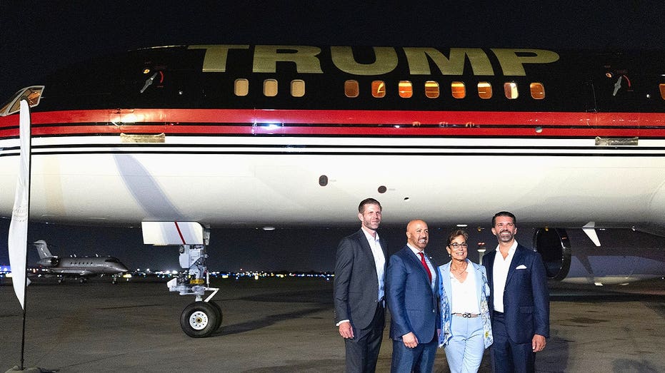 Palm Beach airport's President Donald J Trump International rebrand celebrated as Trump plane touches down