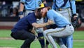 Brewers starter gets drilled with 106 mph line drive in terrifying moment, leaves game after one pitch - Fox News