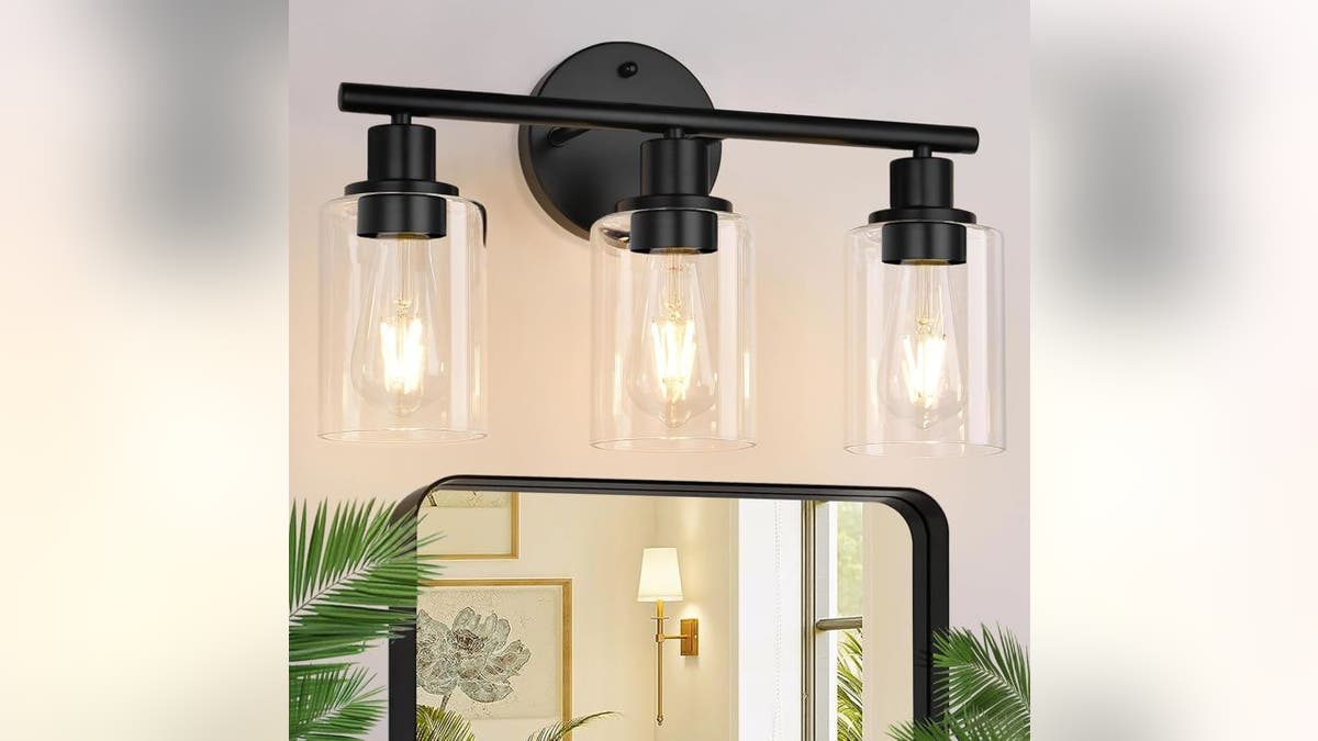 Turn your bathroom into a modern spa with small upgrades like this light.